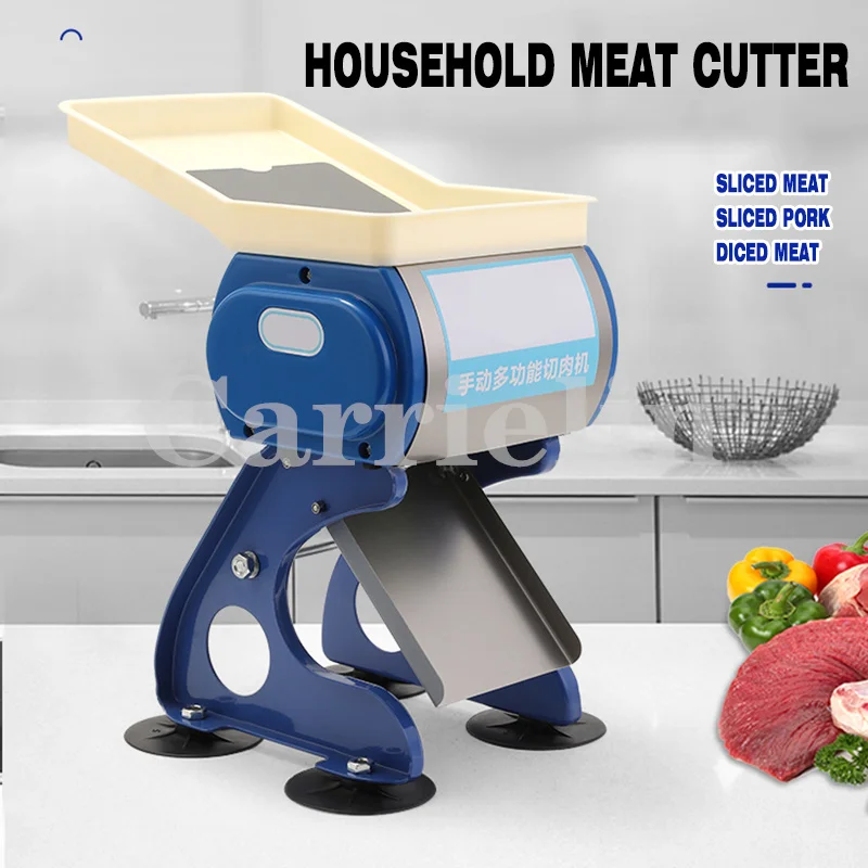 

Hand Operated Home Meat Cutter Slicer Grinder Machine Commercial Small Fresh Slicing Cutting