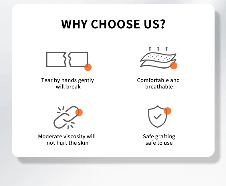 Description Picture 3 of item3 pcs Eyelashes Extension Tape PE Adhesive Tools Under Eye Pads For Micropore Lashes Grafting Supplies Lash Lifting Tapes