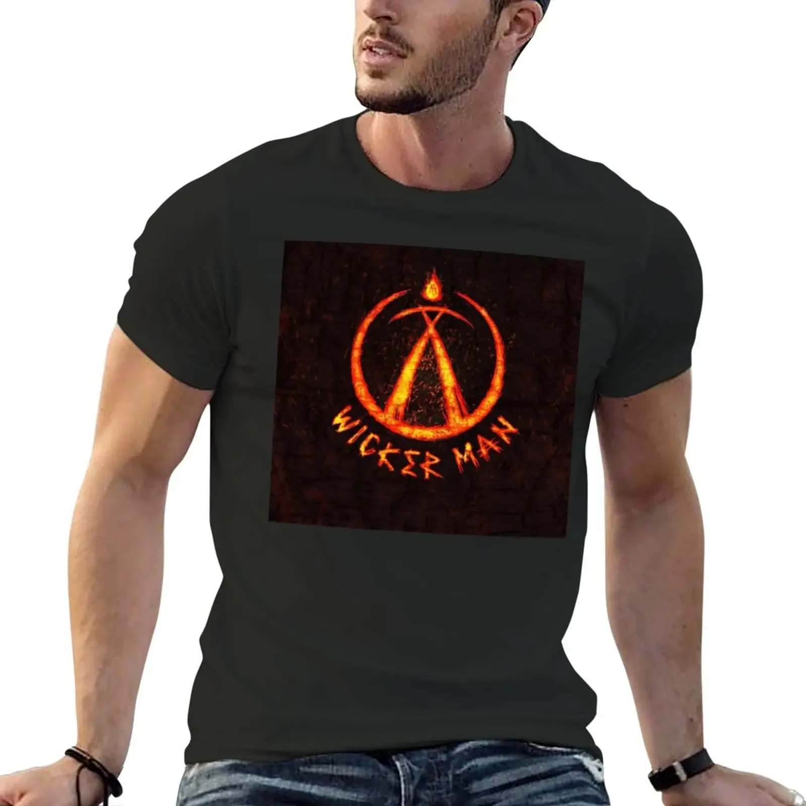 

Wicker man T-Shirt plain graphics for a boy heavyweight t shirts for men