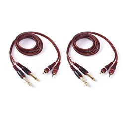 Premium Audio Splitter Cable - 1.5M Dual RCA & Jack Connector (2Pcs)