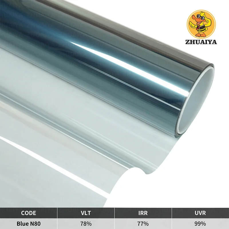 

ZHUAIYA 1.52x10/20/30m Car Window Tint Home Tinting Sticker Film, VLT 78% 2 MIL Nano Ceramic Solar Tint Film, Solar Protect