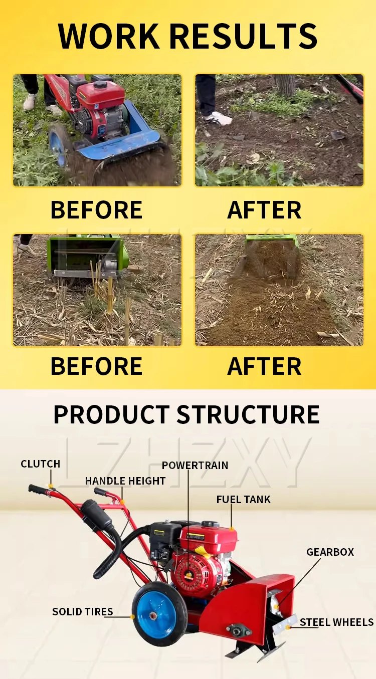 Multifunctional weeder Small household agricultural push weeder ditching micro-t