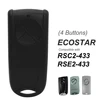 2pc HORMANN ECOSTAR RSC2 RSE2 433 Remote Control For Liftronic 500 700 800 Garage Door Opener 433.92MHz Rolling Code Transmitter 5