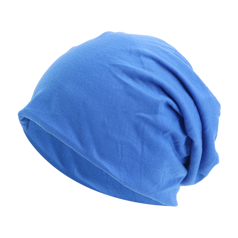 Neue Beanie-Mütze für Damen und Herren, Herbst und Winter, elastisch, lässig, einfarbig, Slouchy Chemo-Kappe – Detail 10