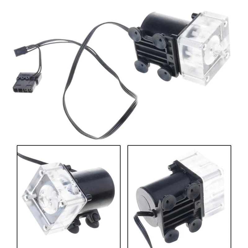12V G1/4 스레드 흐름 500L/h CPU PC 컴퓨터 냉각 시스템 95AD 용 저소음 펌프 컴퓨터 냉각수 펌프