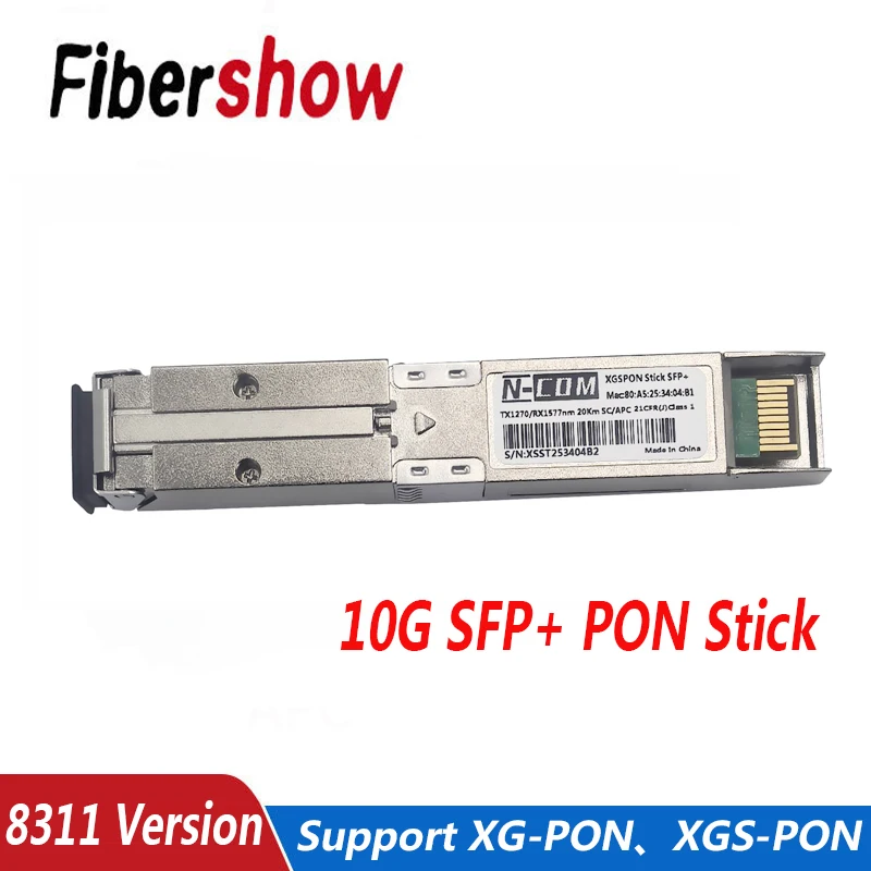 SFP+ PON Stick XGS-PON ONU with 8311 Web IP SN Management 10Gb/s SC/APC 1270/157