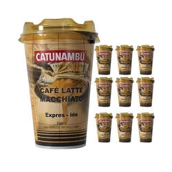 10 Café Latte Macchiato Catunambú para llevar. Professional Spanish Premium Coffe 220ml. 8436576473009 Raíz Inicio REFRESCOS BOTMAC