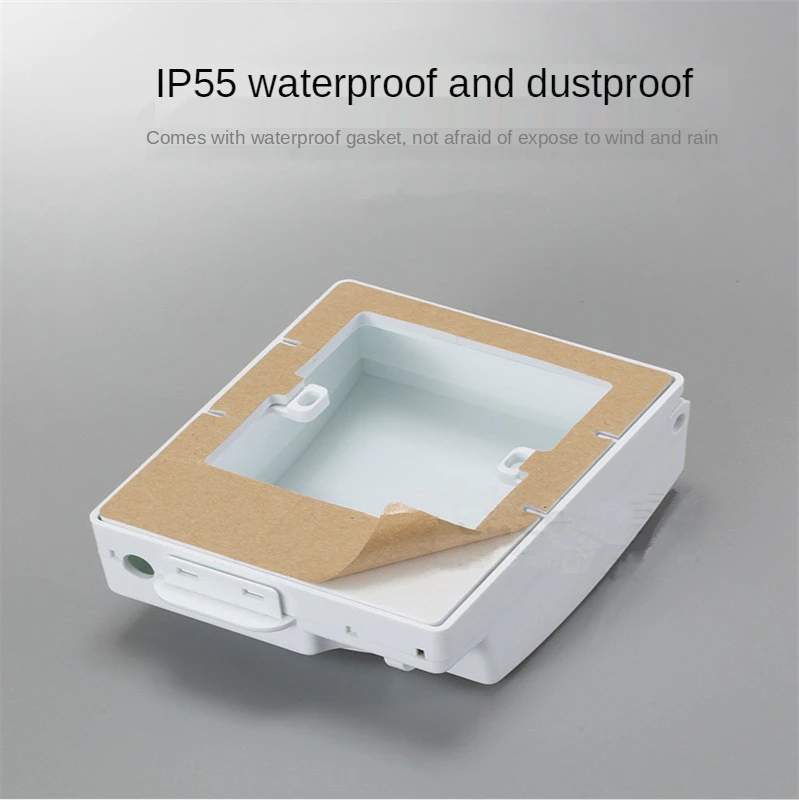 Lockable Wall-mounted Socket Waterproof Dustproof Box Outdoor 86 Type Splash-proof Switch Socket Anti-shock Protection Cover socket protection cover