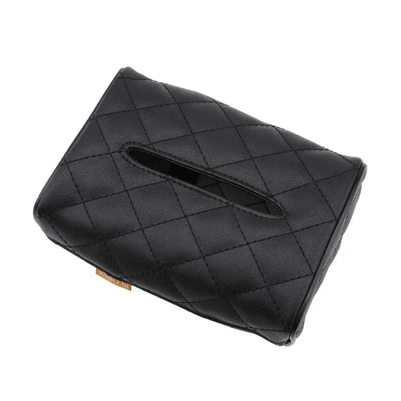 Car Tissue Holder Tissue Box Tissue Bag Solid Color Tissue Kit For Car