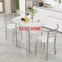 Vineego 3-Piece Dining Set for 2 – Space-Saving Table and Wooden Chairs, Multiple Color Options - Image 3