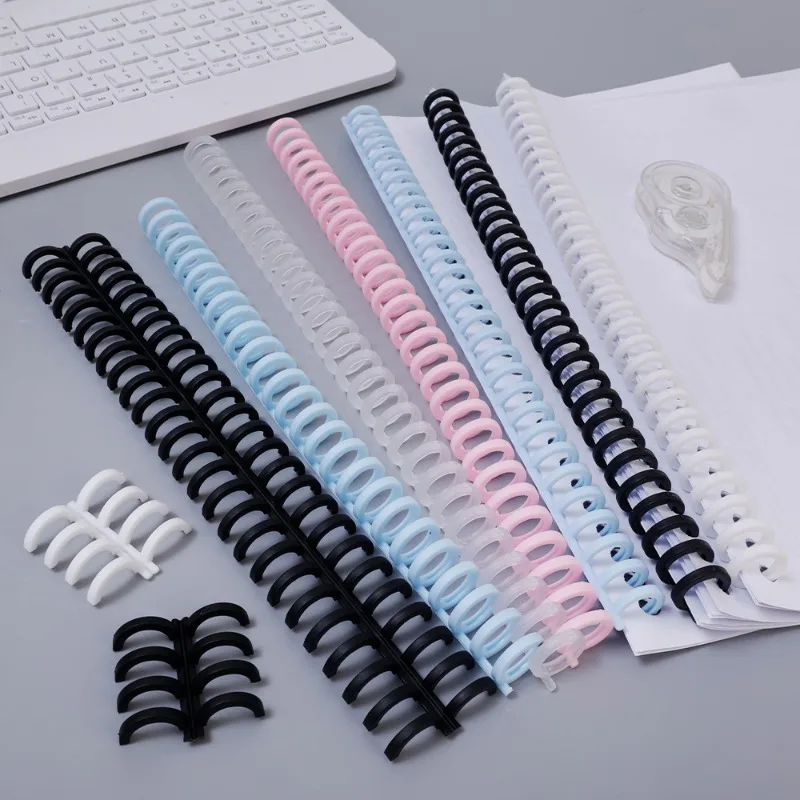 30 Holes Detachable Buckle Loose-leaf Paper Book Circles Ring Scrapbook Album Binder Spiral A4 A5 B5 Notebook Binding Clips loose leaf binding coil,plastic binding rings,metal ring binder,metal binder ring,loose leaf binder clips,notebook accessories