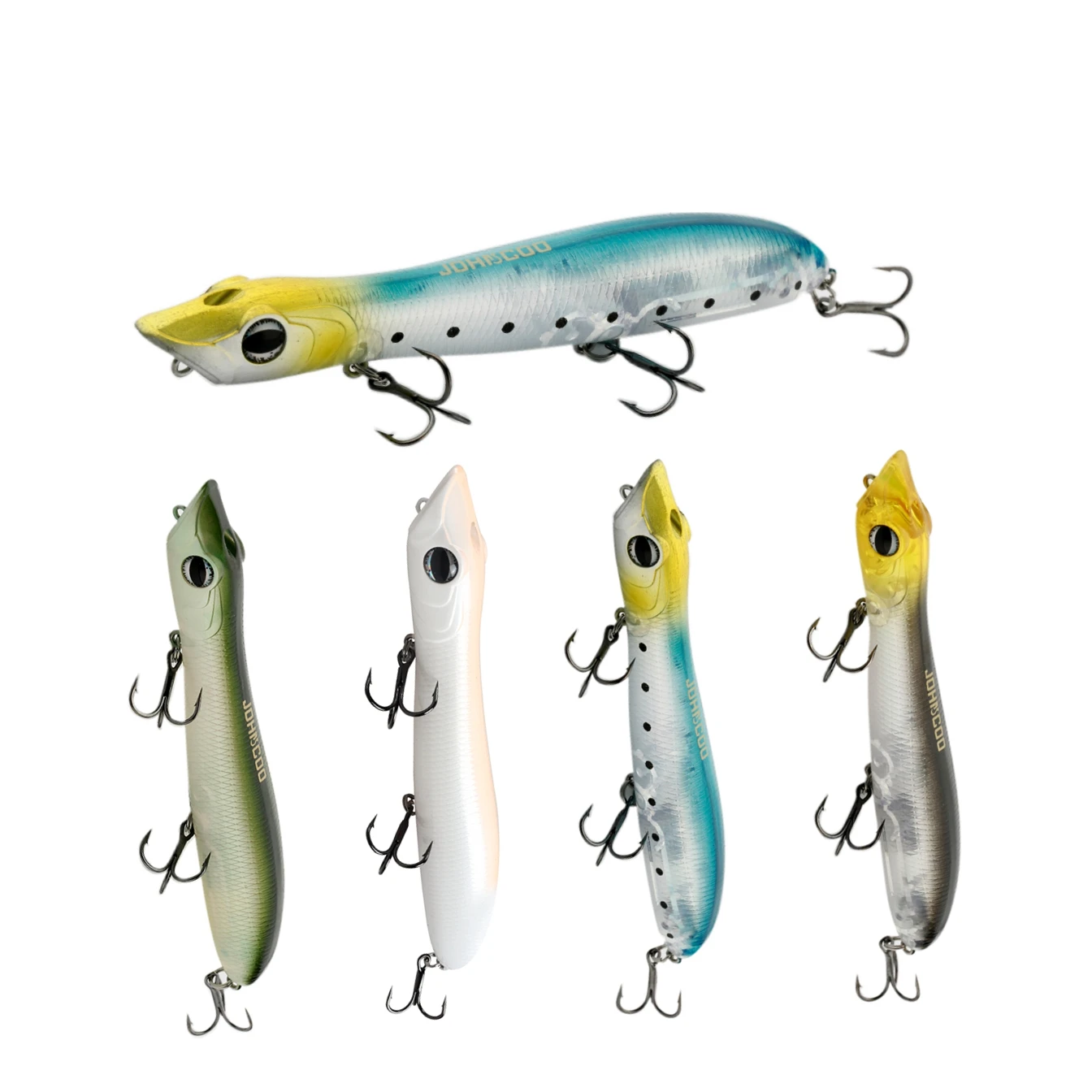 Topwater Popper Bait 12cm 17.5g Walk Dog Hard Plastic Popper Fishing Lures Floating Snakehead Rattle Wobble Bass Lure