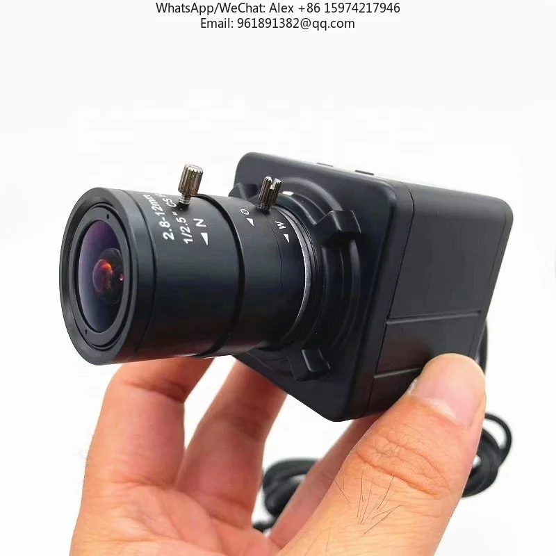 2.8-12MM CS 마운트 고정 초점 렌즈 1080P 스타라이트 IMX462 센서 USB2.0 박스 카메라
