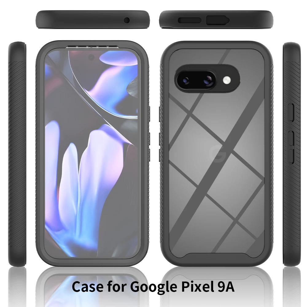 PET Screen Protector Shockproof Case with TPU Frame and Transparent Acrylic Back Cover