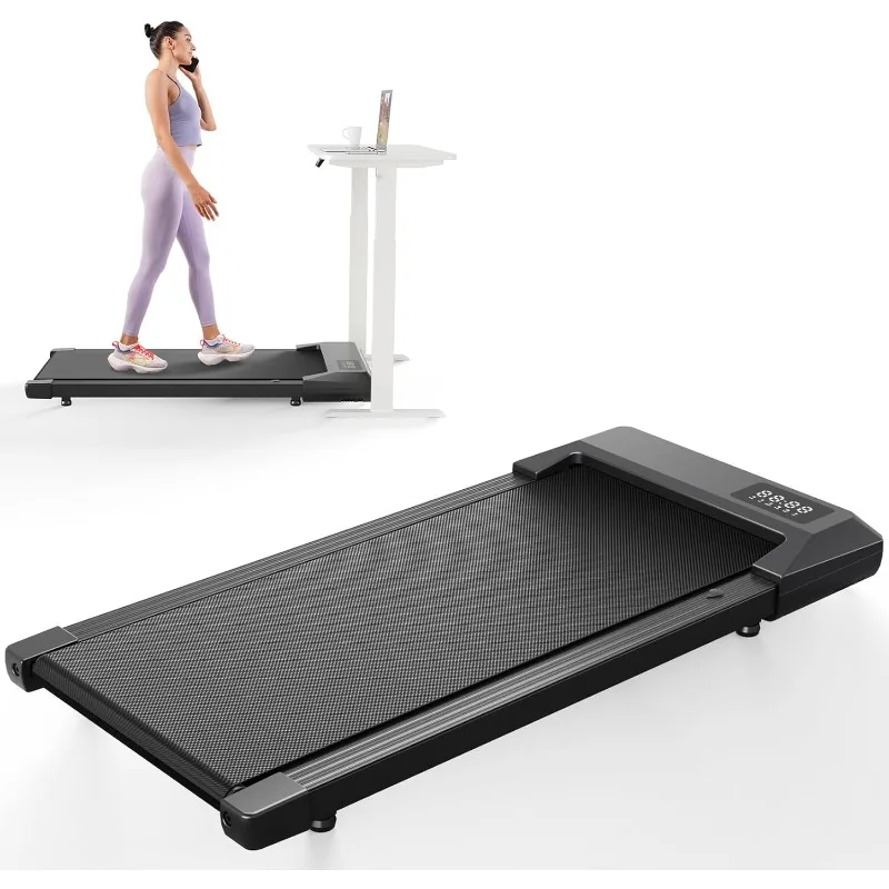 Mini Walking Pad Treadmill, Under Desk Treadmill, Small Portable Walking Treadmill with Remote & Smart APP, 265 Lbs Capacity