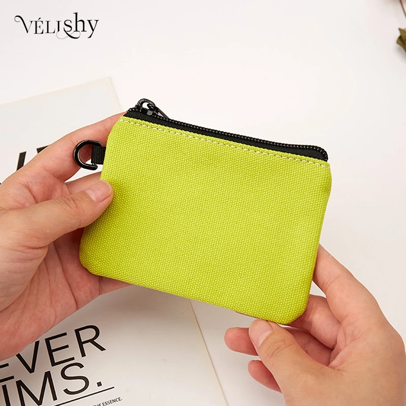 

Canvas Coin Purse Simple Fabric Small Coin Pouch Change Purse Portable Cotton Card Holders Storage Bags Simple Mini Wallets