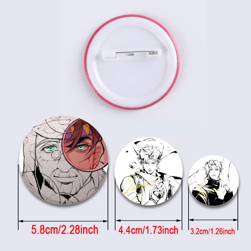 Jojo's Bizarre Adventure Anime Brooch Collection - HD Print Pins