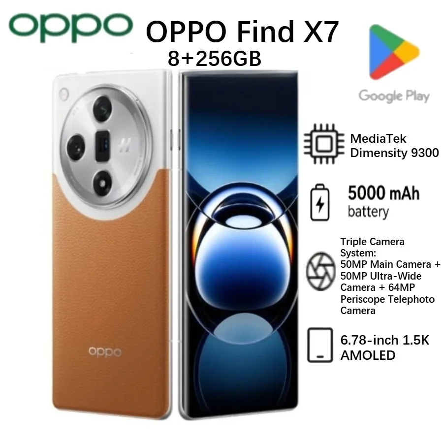 2026 (최신 모델) OPPO Find X7 글로벌 에디션 스마트폰: 고급 사양, 듀얼 SIM 지원, 100W 고속 충전, Dimensity 9300