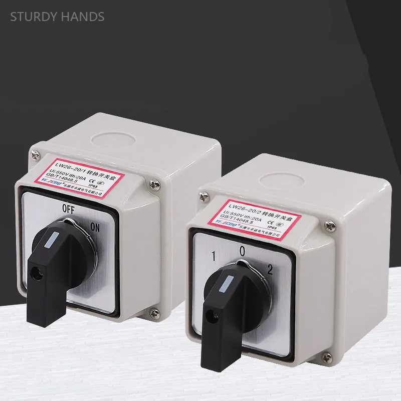 1pc Universal Transfer Switch LW26-20 with Waterproof Box Dual Power ...