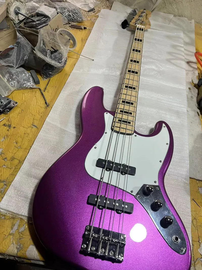 Instock,high Quality 4 String Jazz Electric Bass,solid Wood Quality