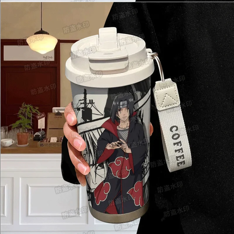 Anime-Inspired Stainless Steel Insulated Water Bottle - Large Capacity Travel Flask with Kawaii Design