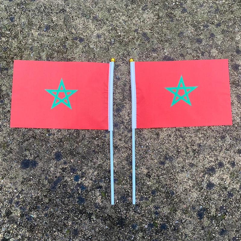 20 pezzi di bandiere a manovella marocchine, Marocco Mini Bandiera portatile, Bandiera Marocco, Piccola Bandiera Marocco, Mini Bandiera Marocco, Bandiera del Marocco tenuta a mano