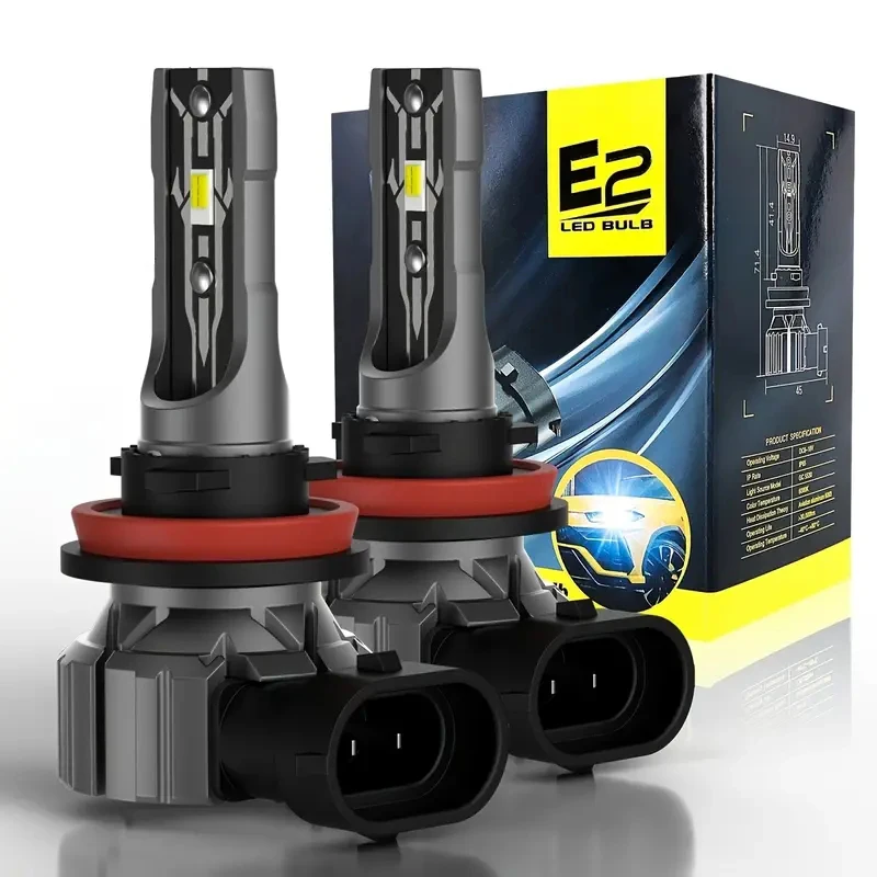 2x H11 H8 Led 안개 조명 헤드 라이트 Canbus H16 H9 자동차 전구 다이오드 운전 램프 12v 55w For Toyota Corolla Rav4 Yaris Vitz