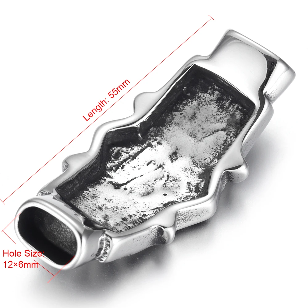 Edelstahl Punk Viking Stecker Kreuz Loch 12*6mm für DIY Charms Armband Erkenntnisse Schmuck Machen Teile Liefert – Detail 14