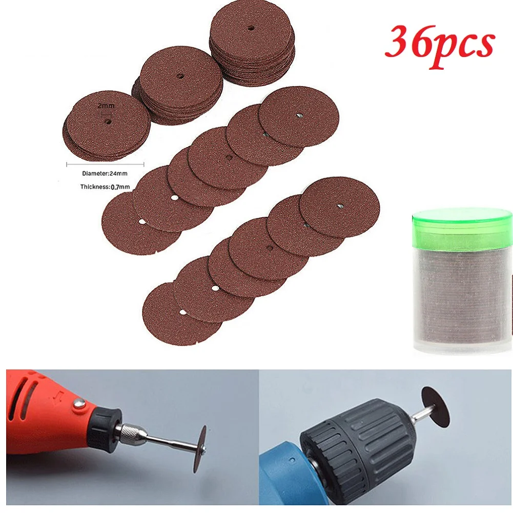 

36Pcs 24mm Cutting Disc Circular Saw Blade Resin Grinding Wheel Abrasive Sanding Discs Circular Saw Blade For Rotary Tool Acces