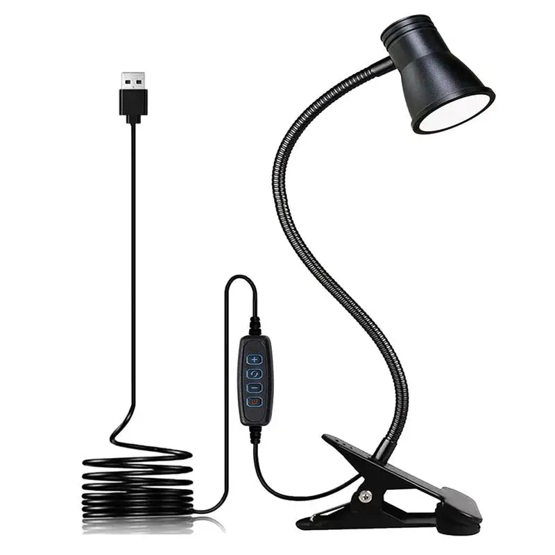 

Clip On Desk Light Eye Caring Reading Light With Clamp 3 Modes 10 Brightness Led Lamp Eye Protection Clip Light 360 Degree