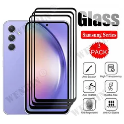Premium 3 - Pack Curved Tempered Glass Screen Protector - Full Coverage Protection (Samsung A54)