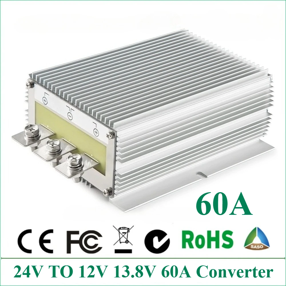 24V TO 12V 13.8V 60A DC DC Step Down Converter Stabilizer ตัวควบคุมลดโมดูลตัวควบคุมยานยนต์คุณภาพ CE รับรอง 1