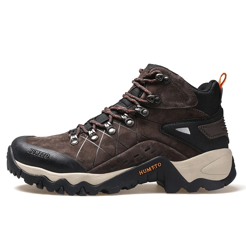 HUMTTO Waterproof Hiking Boots Winter Leather Hunting Trekking Sneakers for Men Outdoor Sport Walking Tactical Safety Mens Shoes