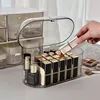 20 Slots Acrylic Lipstick Organizer With Lid Dustproof Lipgloss Holder Case Beauty Makeup Storage Spinning Lipstick Holder 1