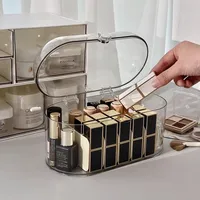 20 Slots Acrylic Lipstick Organizer With Lid Dustproof Lipgloss Holder Case Beauty Makeup Storage Spinning Lipstick Holder 1