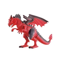 Electric Remote Dinosaur Spray Dragon Roar Walking Control Simulation Animal Model Kids Toys for Christmas Gift yellow 1