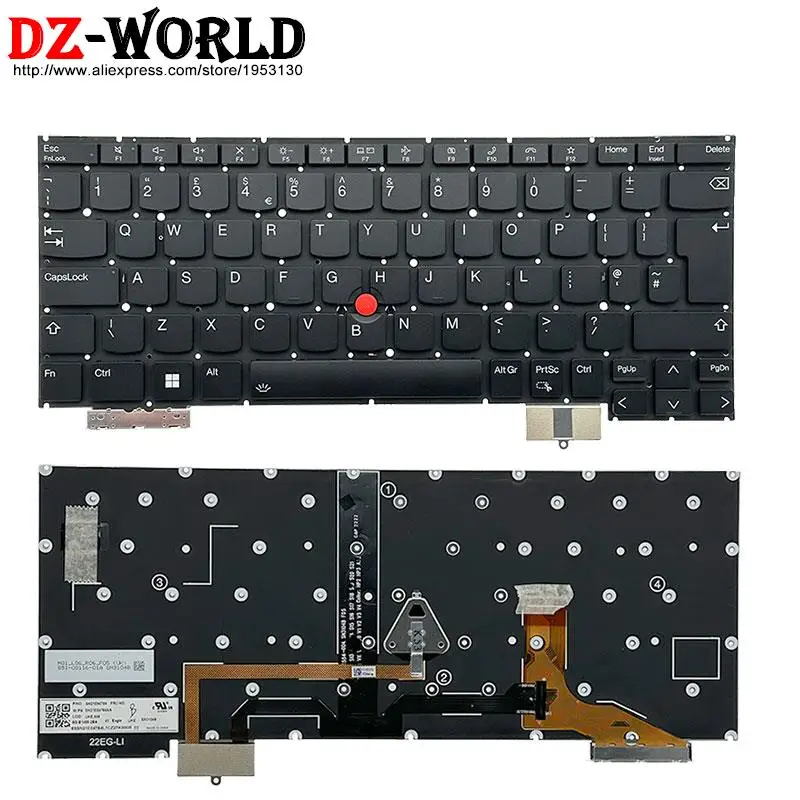 Eua Reino Unido Inglês jp Teclado Retroiluminado Japonês para Lenovo Thinkpad X13s Gen1 Portátil Sn21e04788 Sn21e04784 Sn21e04735 - Imagem 5