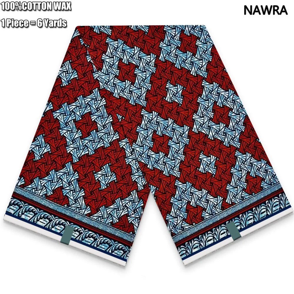 2025 Hot Sale Guaranteed Veritable 100%Cotton African Real Wax Print Fabric Soft Comfortable Ghana Style Pagne Ankara Wax Fabric 6