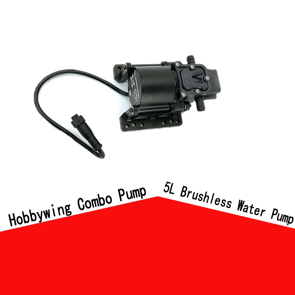 

Hobbywing 5L Brushless Water Pump Combo Pump 10A V1 12S 14S Sprayer Diaphragm Pump for Plant Agriculture UAV mechanical Frame