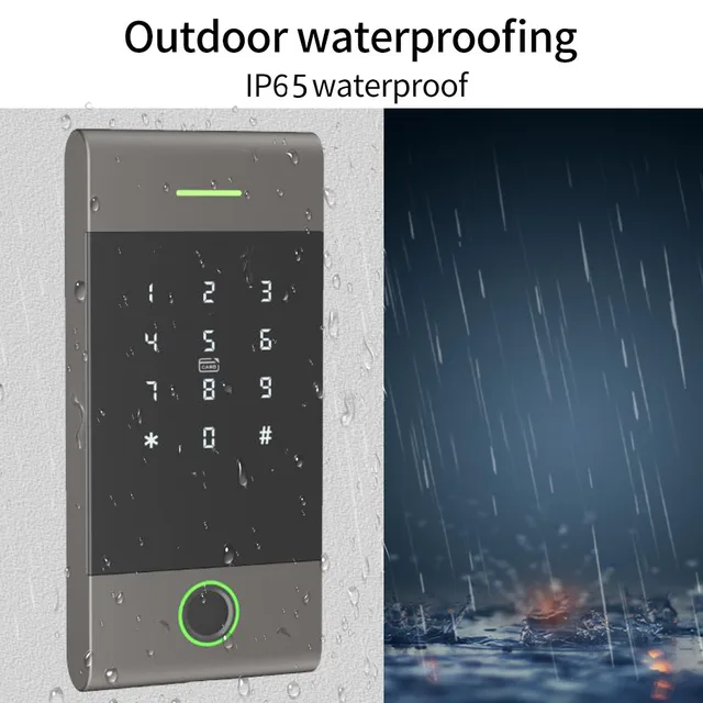 TTLock App Remote Control Gateway Work With Alexa RFID Metal Access Control Keypad Fingerprint Waterproof Electric Lock System 3