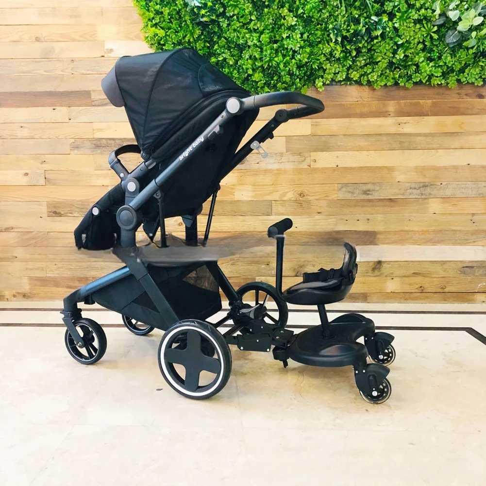 Universal Baby Stroller Pedal Adapter 360&deg; Rotation Wheel Height Adjustable Load-bearing up to 25KG Baby Assisted Stand Stroller