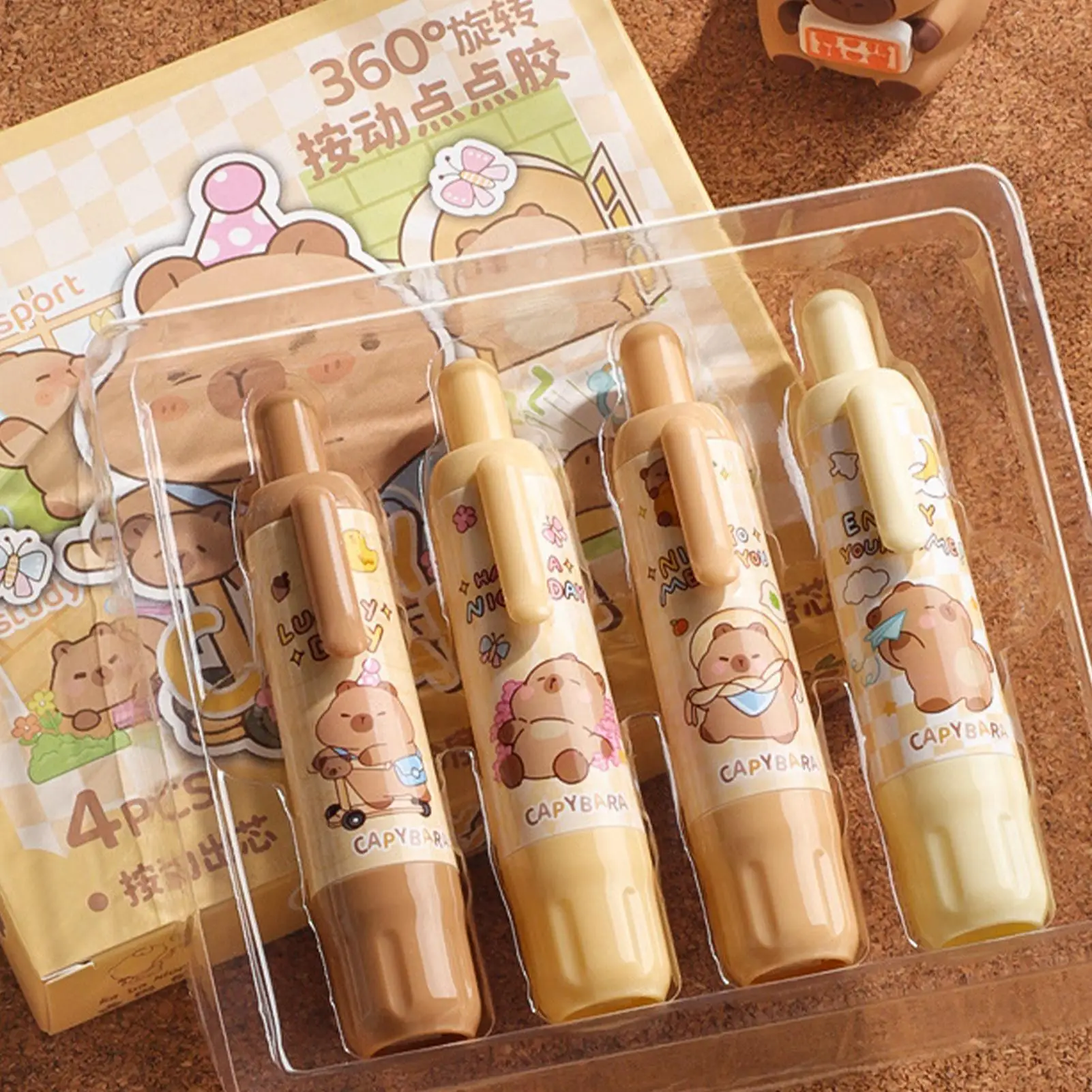 접착 테이프 롤러 포켓 사이즈 접착 테이프 롤러를 당겨서 사용하는 디스펜서 미술용 수업용 인사말 카드 만들기 포장지