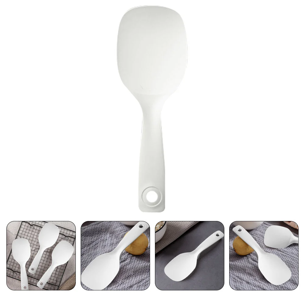 

Rice Spoon Compact Paddle Safe Household Spatula White Reusable Scooper Kitchen