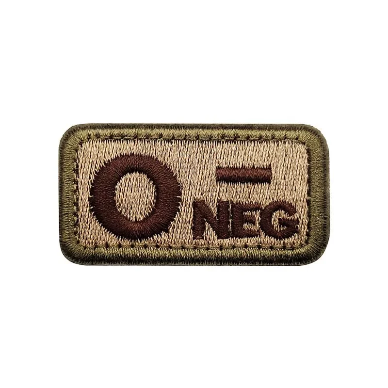 2,5*5CM, A B AB O POS-NEG Blutgruppe Abzeichen Stoff Applikation Stickerei Klettverschluss Patches, militärischer taktischer Aufnäher auf Rucksack – Detail 12