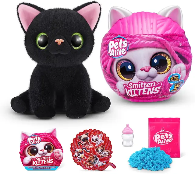 Original Zuru Pets Alive Smitten Kittens Kawaii Surprise Soft Plush Toy  Interactive Nurture Play Girl Birthday Gifts Blind Box - AliExpress