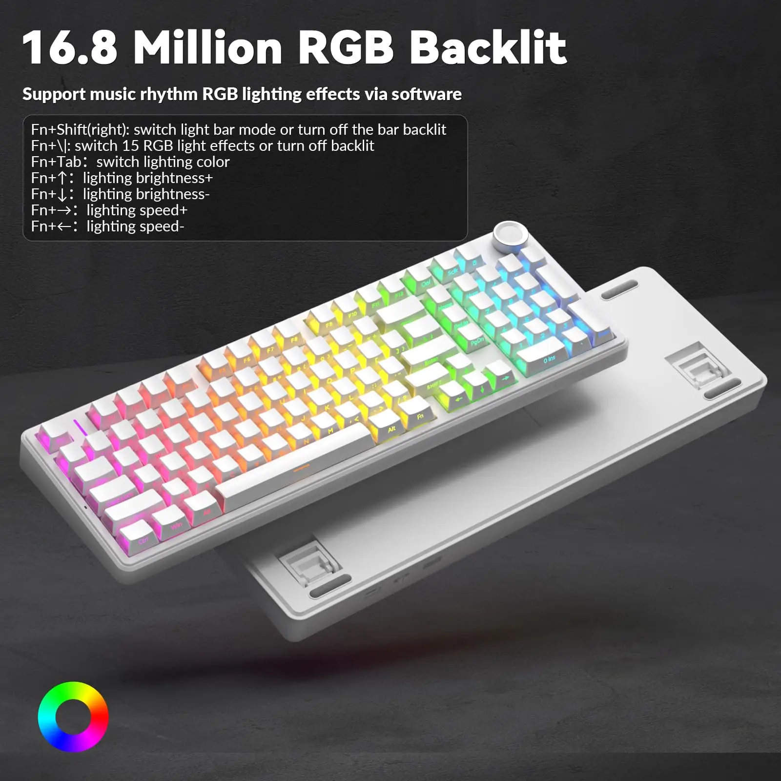 AULA F99 Pro 무선 기계식 키보드 BT5.0/2.4GHz/USB-C 핫 스왑 가능 맞춤형 RGB 백라이트 키보드 사전 윤활된 선형 스위치