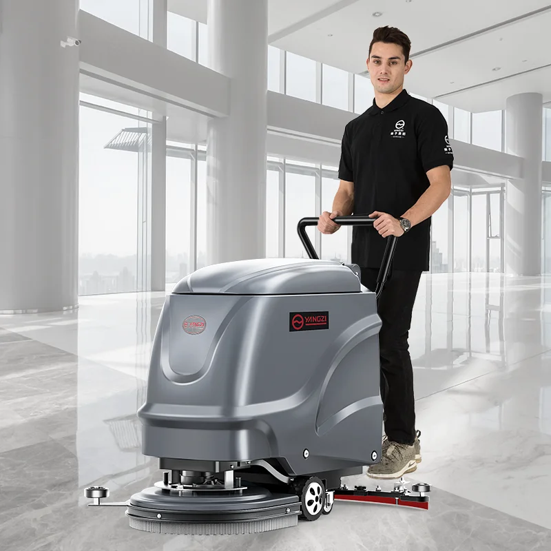 Best Mini commercial Automatic electric Floor Scrubber home sweeper floor  cleaning machine industrial floor scrubbing cleaning - AliExpress