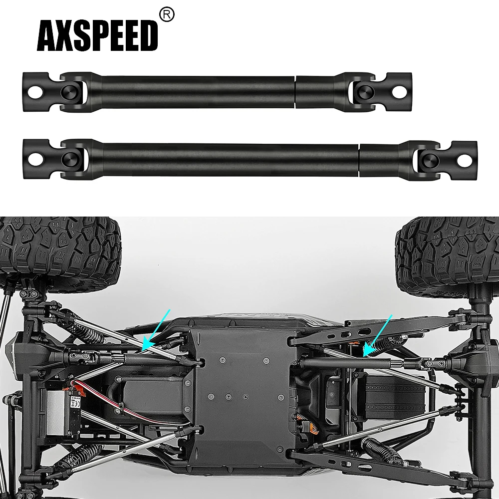 AXSPEED 1Pair Steel Front & Rear Drive Shaft for Axial RBX10 AXI03005 1