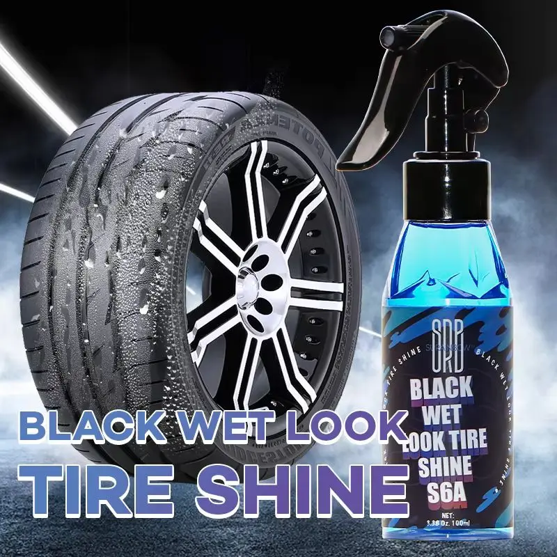 Black Wet Look Tire Shine Dressing,for a Whole New Level of Shine and Depth of BlackSafe for CarsTrucksMotorcyclesRVs & More