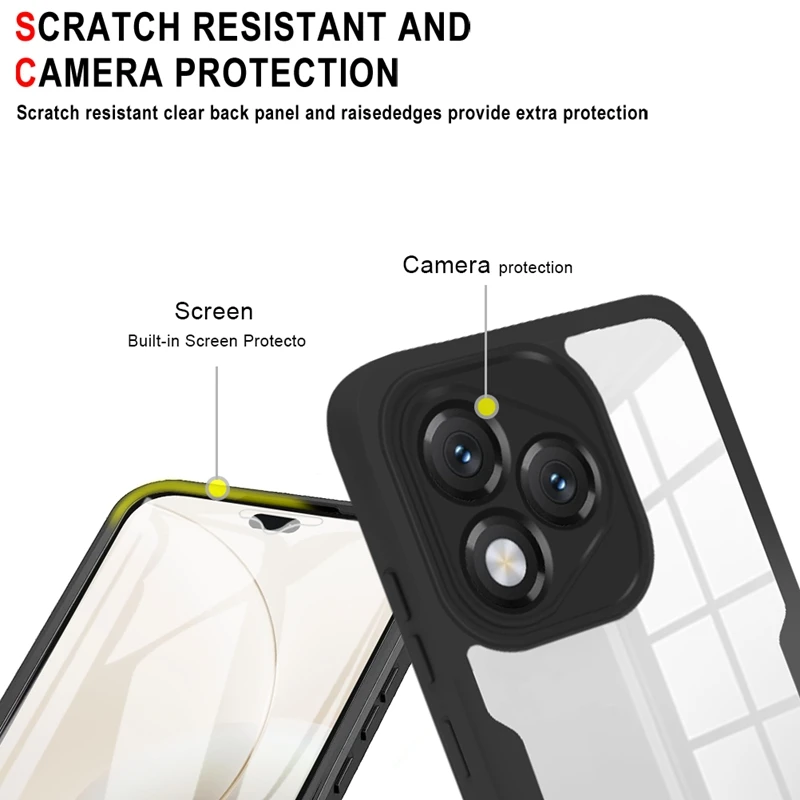 360° Full Body Transparent Shockproof Phone Case Cover